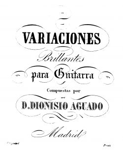 Aguado Y García Dionisio - Variaciones Brillantes - (Sheet Music For ...