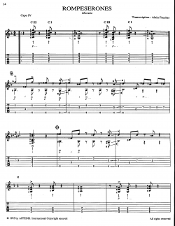 Moraito - Rompeserones - (Sheet music for classical guitar)